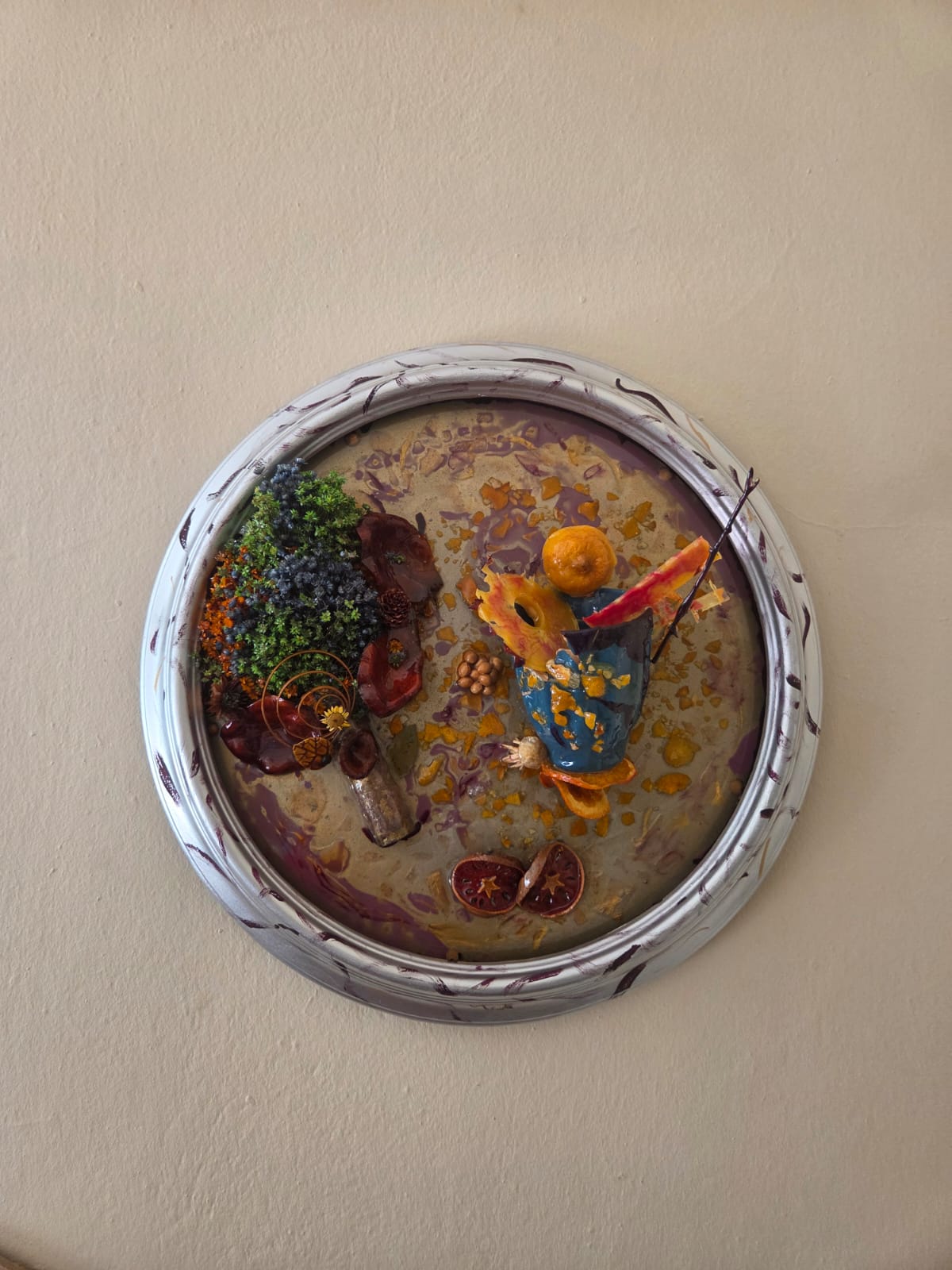 Reçine Sanat Tabak - Kelebek